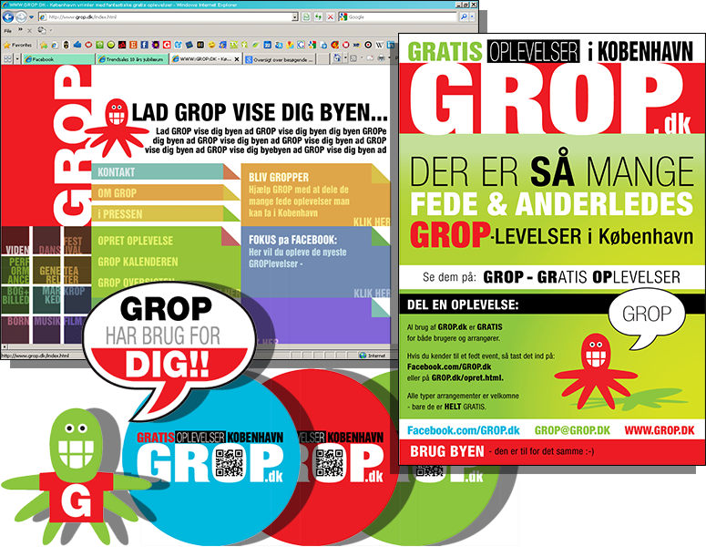 WWW:GROP:DK - Idé, konceptudvikling, design, logo, website, flyers, plakat, PR mv.